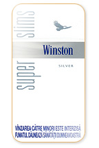Winston Super Slims Silver 100's Cigarette Pack