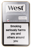 West Silver Cigarettes pack
