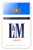 L&M Lights Cigarettes pack