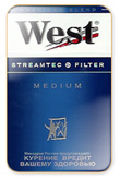 West Medium Cigarettes pack
