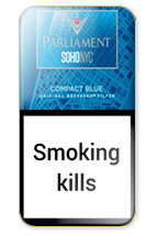 Parliament Soho Compact Blue Cigarette Pack