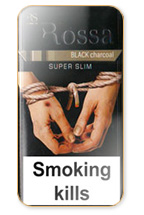 Rossa Super Slim Black Charcoal Cigarette Pack