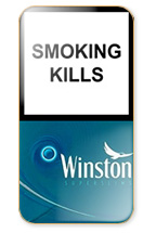 Winston Super Slims Expand Blue Cigarette Pack