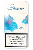 Glamour Super Slims Azure 100's Cigarette Pack
