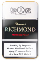 Richmond Platinum Filter Cigarette Pack