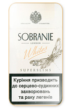 Sobranie Super Slims Whites 100's Cigarette Pack