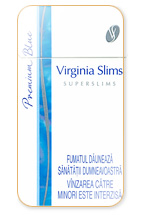 Virginia Slims Super Slims Blue 100`s Cigarette Pack