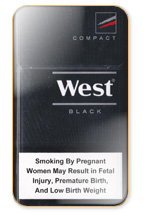 West Black Compact Cigarette Pack