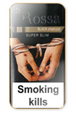 Rossa Super Slim Black Charcoal Cigarettes pack