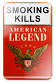 American Legend Red Cigarettes pack