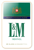 L&M Menthol Cigarettes pack